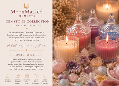 Gemstone Collection | Crystal-Infused Soy Candle