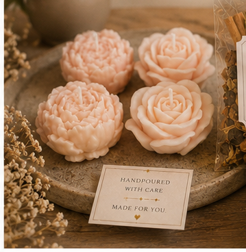 Botanical Floral Mini Candle Set/4