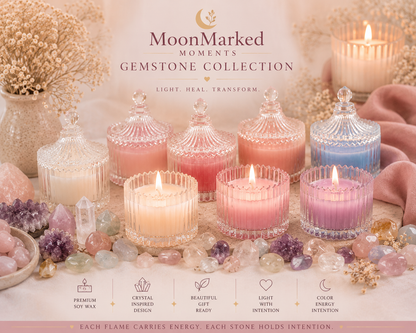 Gemstone Collection | Crystal-Infused Soy Candle